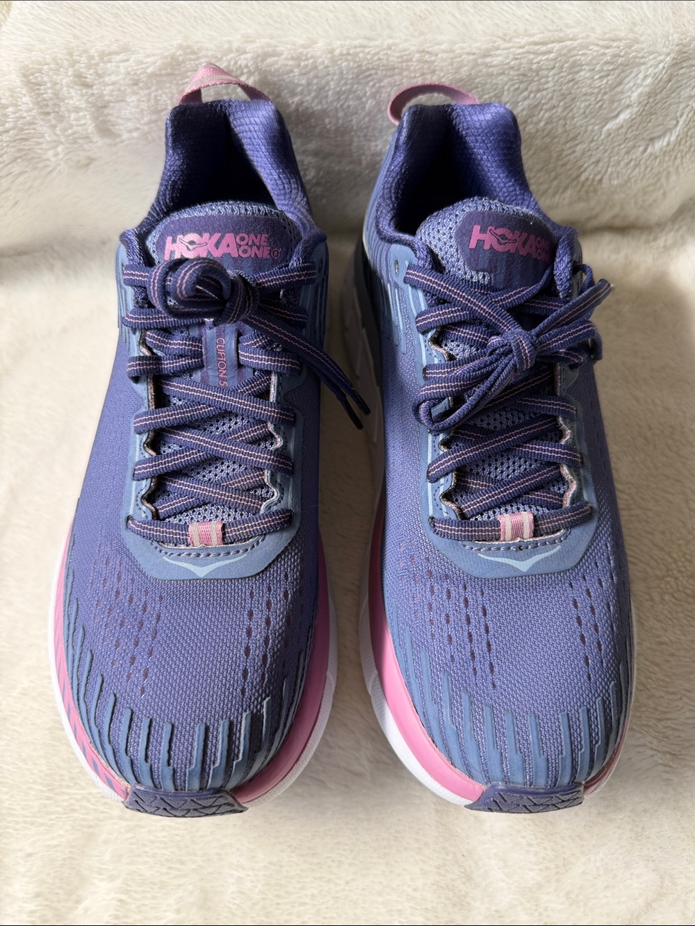 Hoka One One Women's (size 7) Purple and Pink Running Sneakers